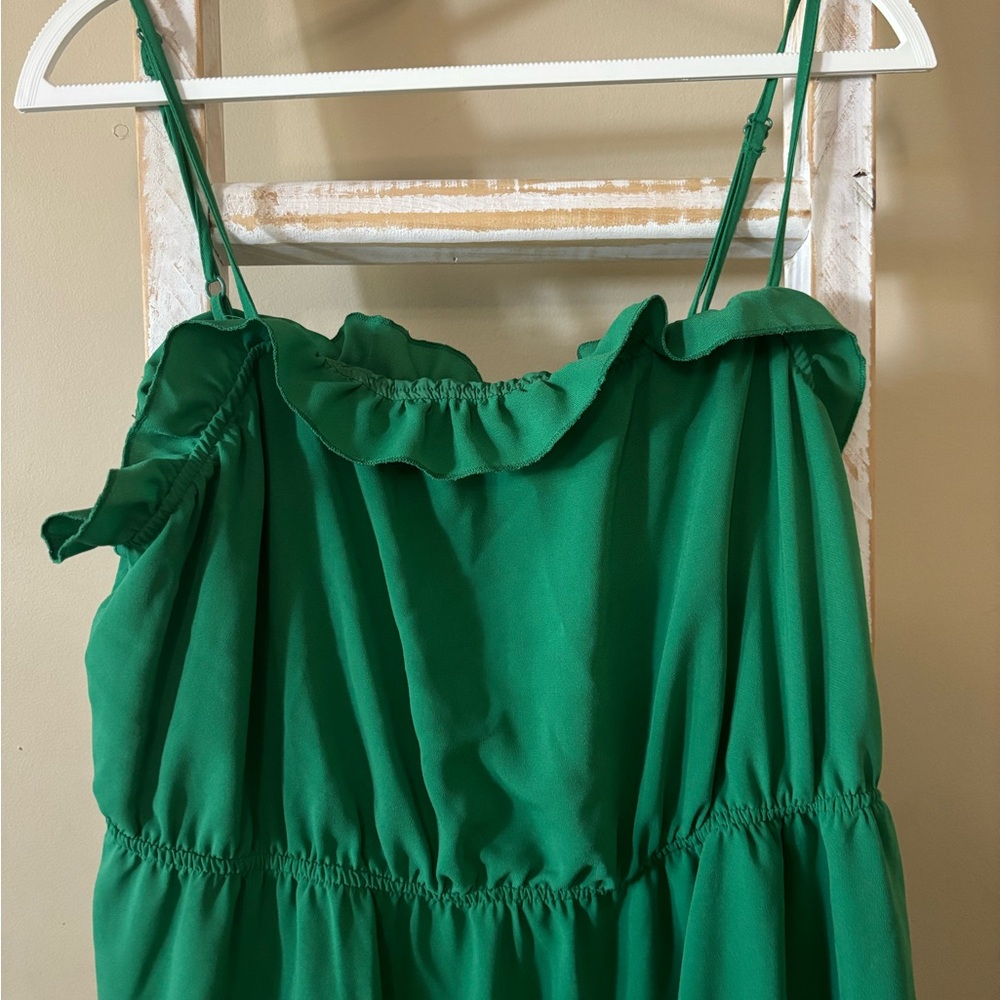 Green Knee Length Dress